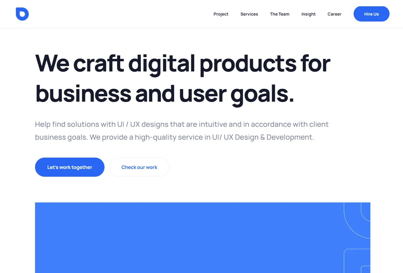 Dipa Agency Landing Page screenshot