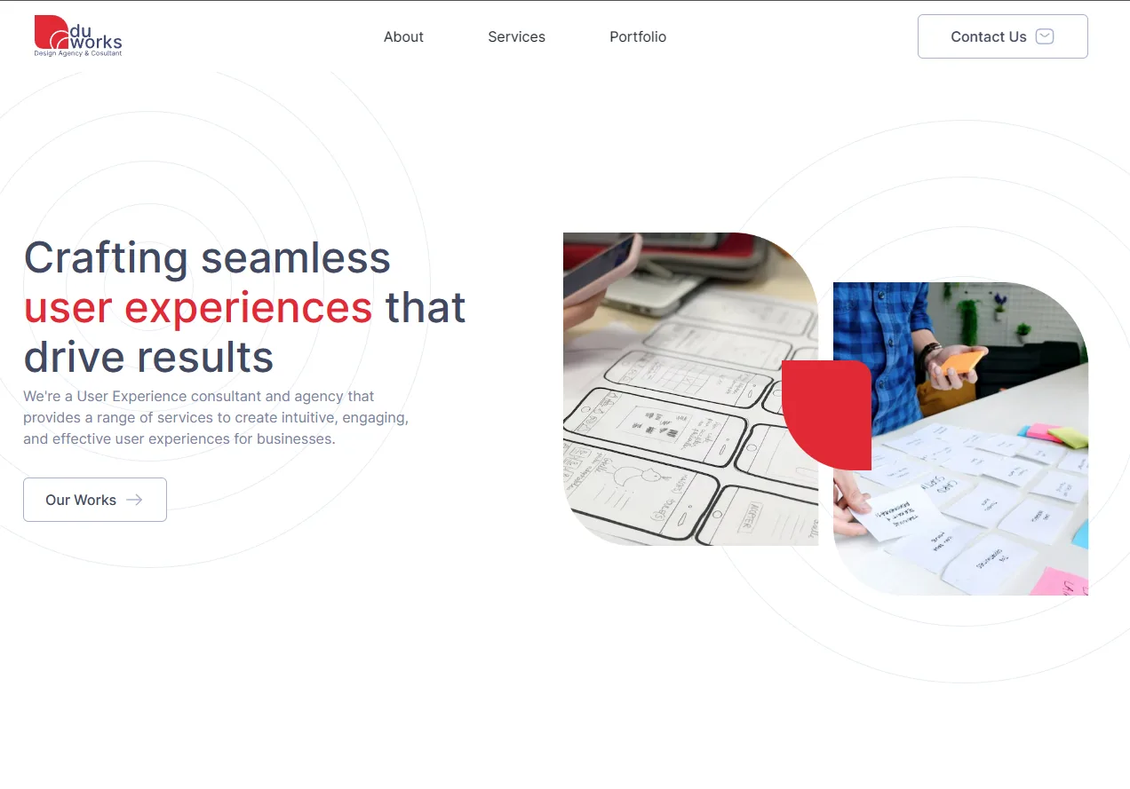 Duwork Agency Landing Page screenshot