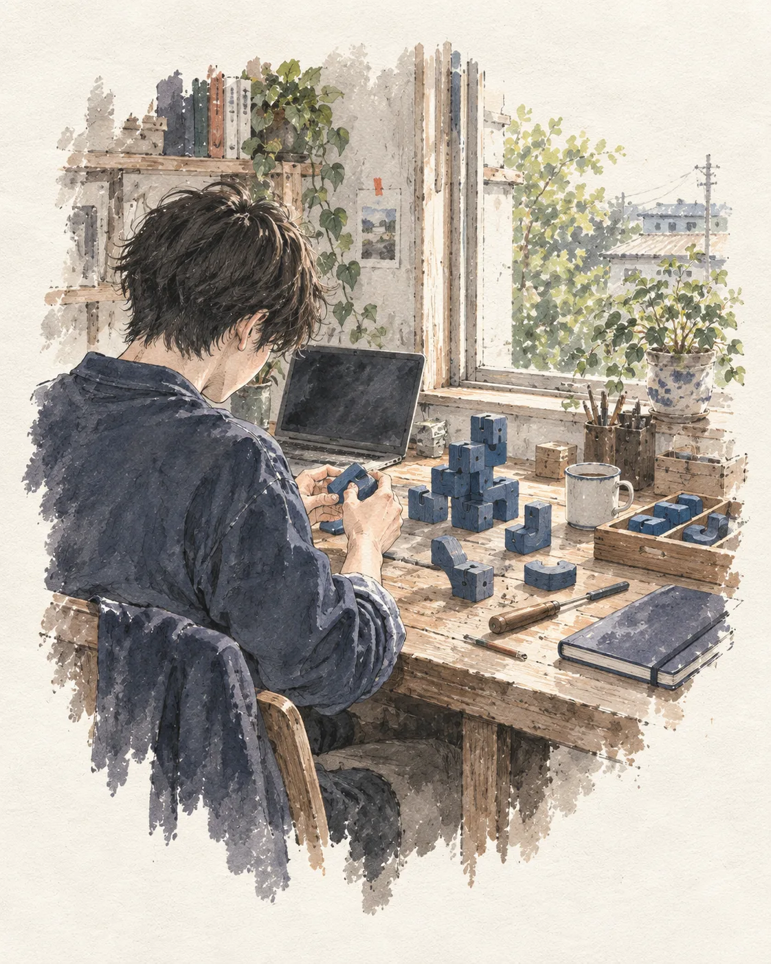 ts-hooks-kit conceptual watercolor illustration