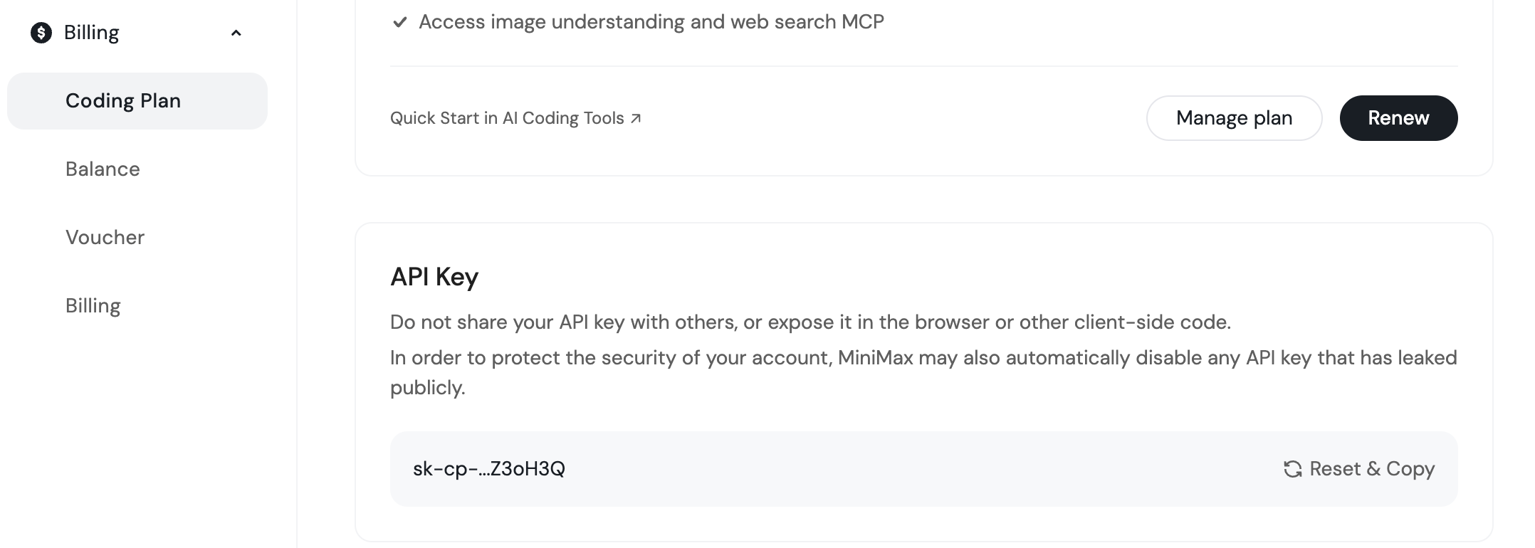 MiniMax Coding Plan